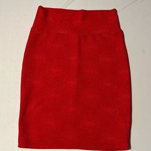 Red/Orange Pencil Skirt